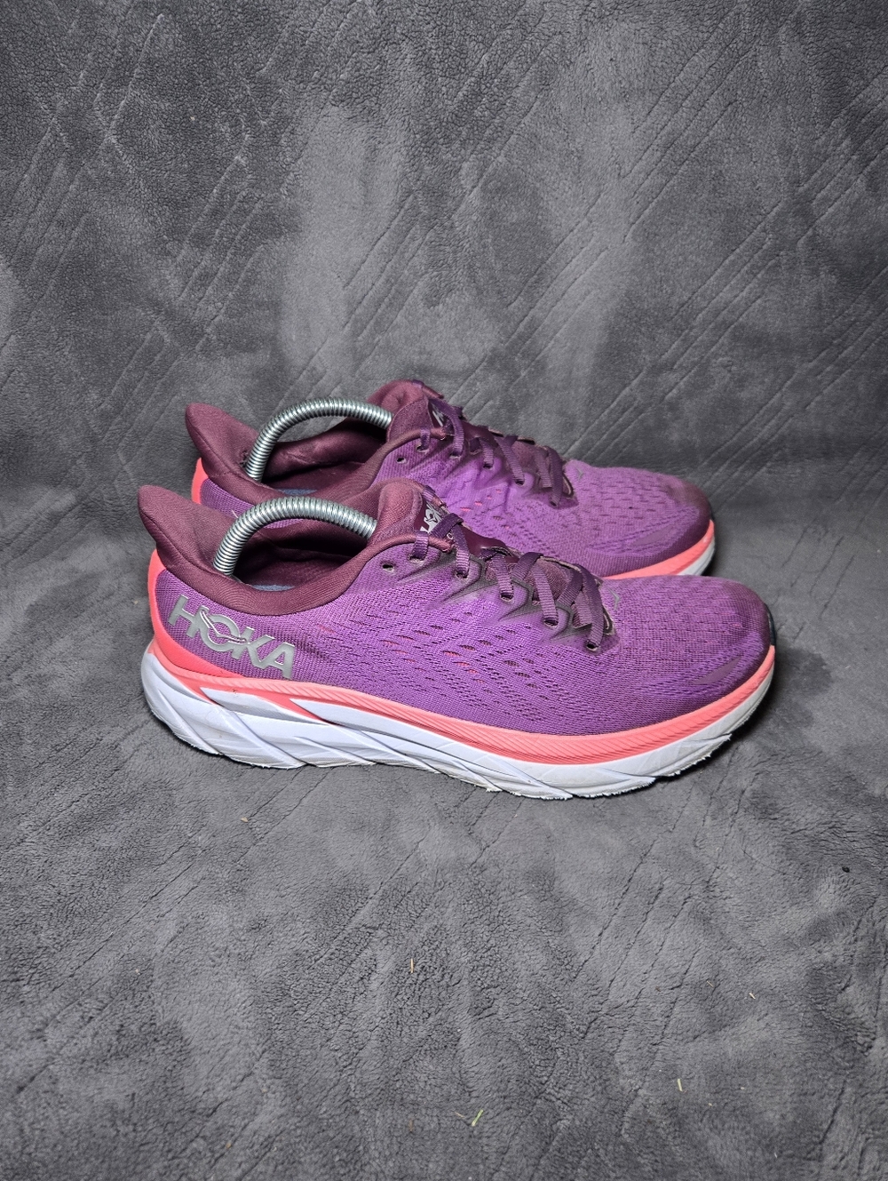 Hoka One One Clifton 8 Running Shoes Womens Sz 10.5 Athletic Sneakers Trainers.